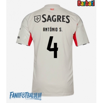 Benfica Antonio Silva #4 Tricou Fotbal Replică 2025-26 Barbati Deplasare